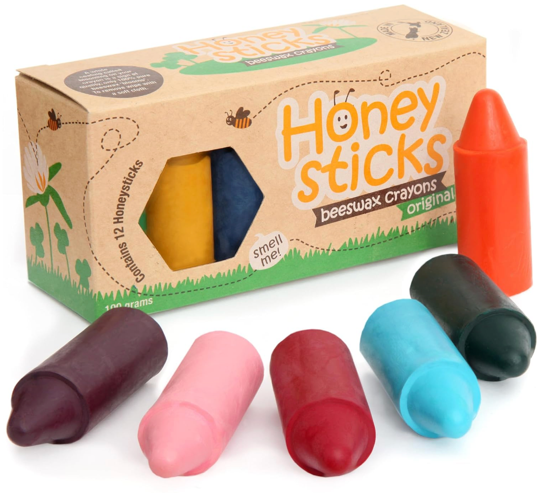 Honeysticks 100% Pure Beeswax Crayons- 12 Pack
