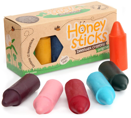 Honeysticks 100% Pure Beeswax Crayons- 12 Pack